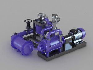 Grinding factory industry parts motor electric electrical induction engine 3D Model