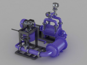 Grinding factory industry parts motor electric electrical induction engine 3D Model