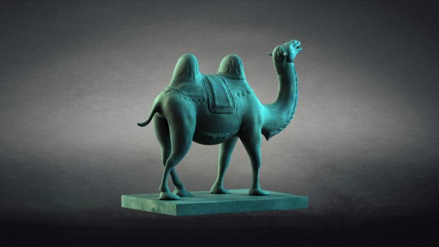 Cultural Relics Camel ancient unearthed sculpture cerami 3D Модель .c4d .max .obj .3ds .fbx .stl .blend 