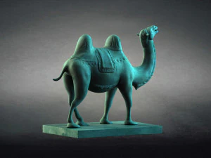 सांस्कृतिक अवशेष ऊँट प्राचीन खुदाई की गई मूर्ति सेरामी 3D मॉडल