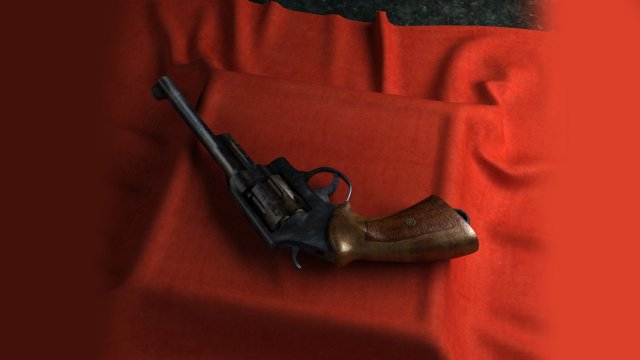 Revolver bullet cartridges cylinder handgun Modelo 3D .c4d .max .obj .3ds .fbx .stl .blend 