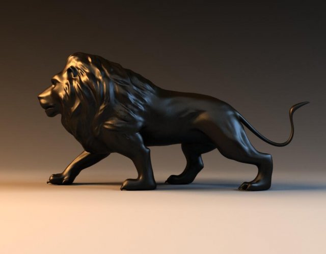 Bronze Lions statues Lion sculpture statue pedestal side greece antique creature Modelo 3D .c4d .max .obj .3ds .fbx .stl .blend 