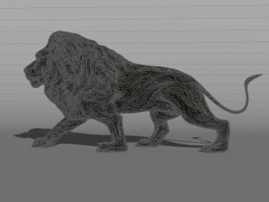 Bronze Lions statues Lion sculpture statue pedestal side greece antique creature Modelo 3D