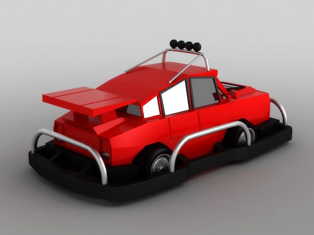 Player low poly go Land Vehicle racing kart race Assets deluxe Model 3D .c4d .max .obj .3ds .fbx .stl .blend 
