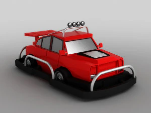 Player low poly go Land Vehicle racing kart race Assets deluxe 3D Model