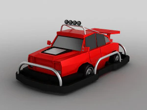 Player low poly go Land Vehicle racing kart race Assets deluxe 3D Model