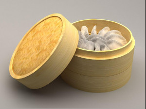 China in food kind dumplings buns pies delicacies 3D Model
