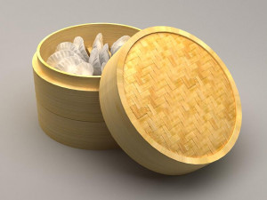 China in food kind dumplings buns pies delicacies 3D Model