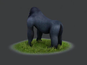 Bush chimpanzees silverback Primate Forest Animal Ape collection 3D Model