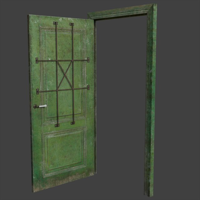 door old pbr Modelo 3D .c4d .max .obj .3ds .fbx .stl .blend 
