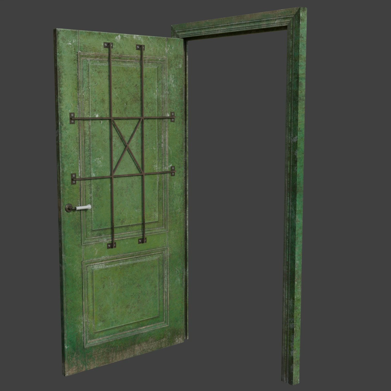 door old pbr 3D Model .c4d .max .obj .3ds .fbx .stl .blend 