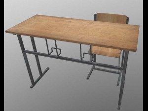 school desk chair 3D 모델