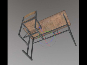 school desk chair 3D Model