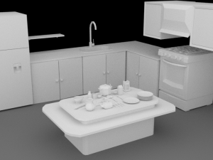 kitchen set 3D 模型