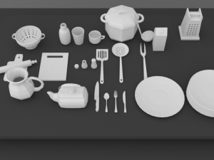 kitchen set 3D 模型