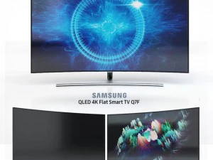 3डी सैमसंग 55 और 65 क्यूएलईडी 4के कर्व्ड स्मार्ट टीवी क्यू8सी मॉडल 3D मॉडल