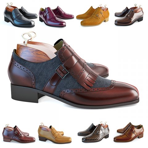 mens footwear 3 3D in 3DExport