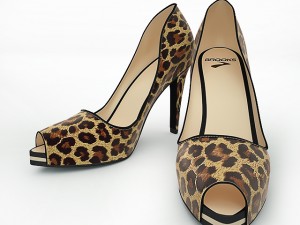 6 pairs of womens shoes 3D Model