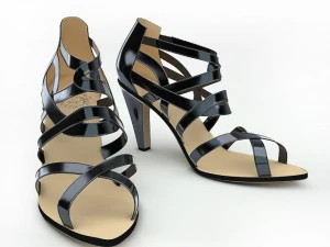 6 pairs of womens shoes 3D Model