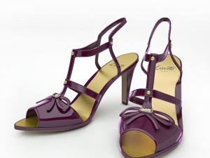 6 pairs of womens shoes 3D Model