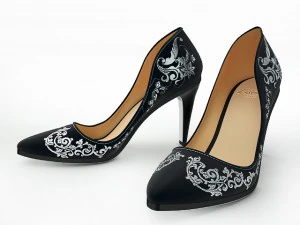 6 pairs of womens shoes 3D Model