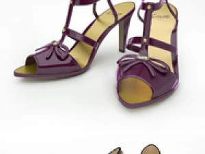 6 pairs of womens shoes 3D Model