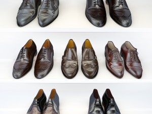 7 pairs of shoes 3D मॉडल