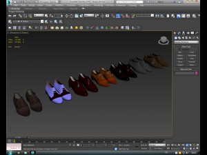 7 pairs of shoes 3D Model