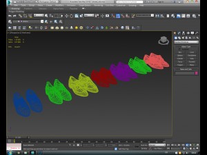 7 pairs of shoes 3D Model