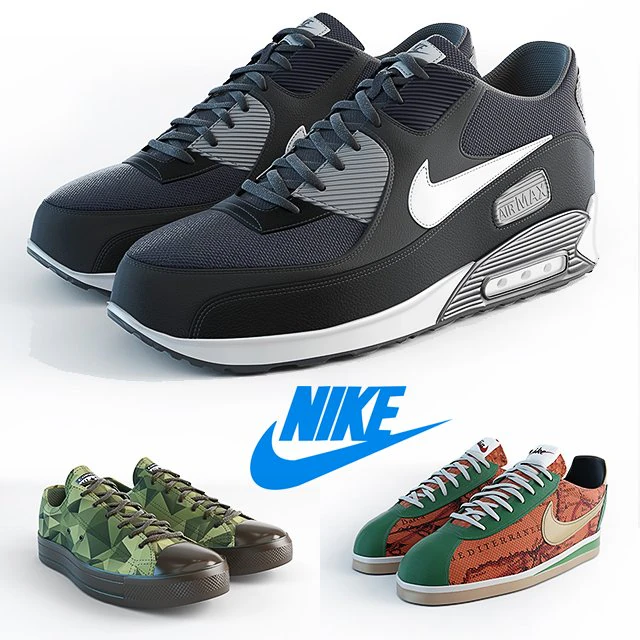 nike -fifty shades of different 3D Model .c4d .max .obj .3ds .fbx .stl .blend 