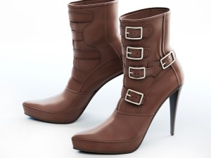 6 pairs of womens shoes - 2 3D Model