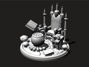 의자 마술사 3D 모델