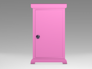 pink door 3D Modell