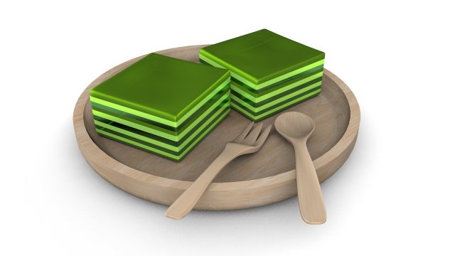 classy sweets and spoon plates 3D मॉडल .c4d .max .obj .3ds .fbx .stl .blend 