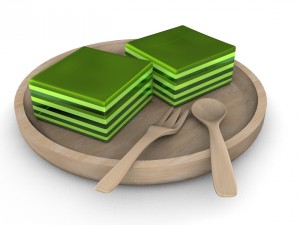 classy sweets and spoon plates 3D Model