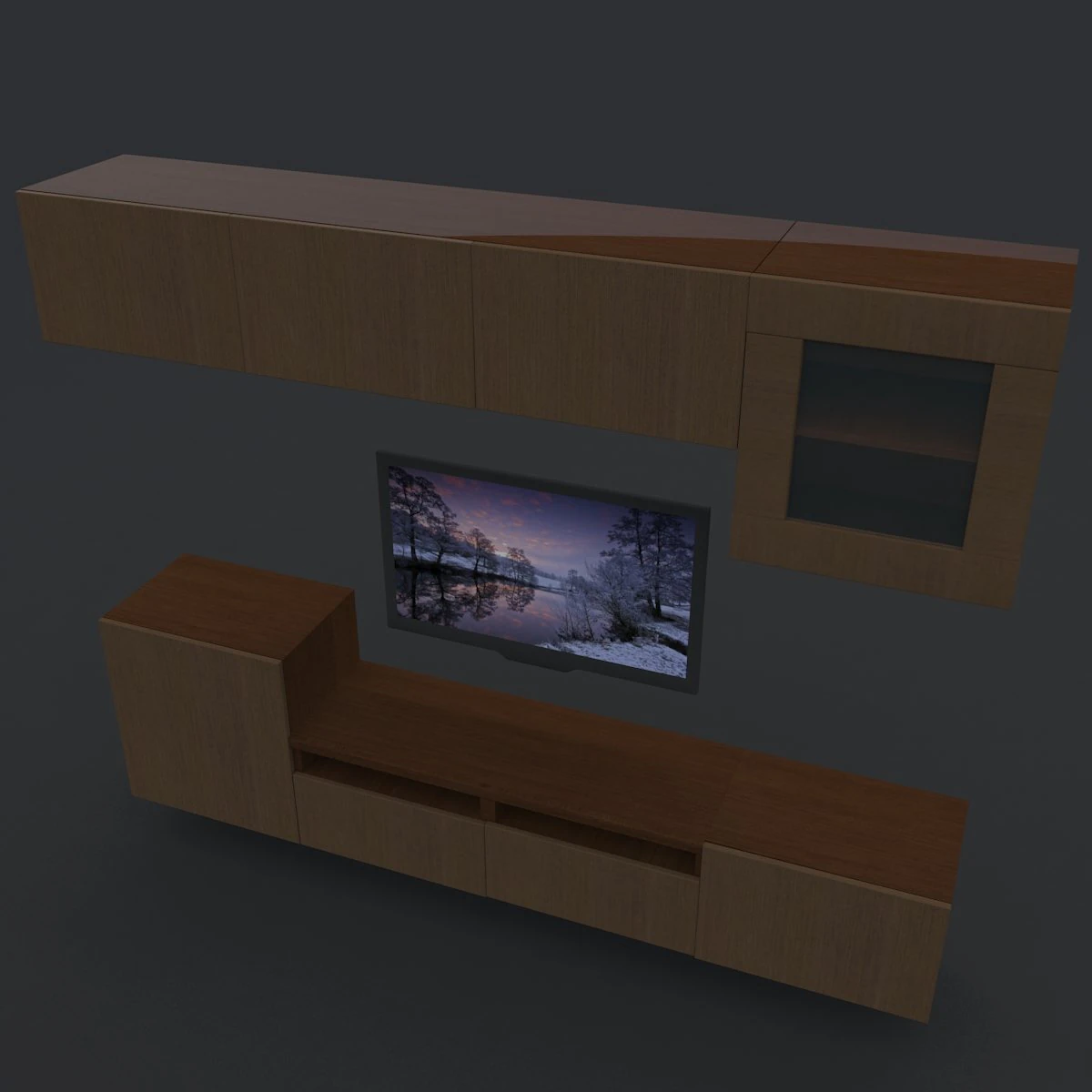 tv furniture 3D Model .c4d .max .obj .3ds .fbx .stl .blend