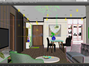 apartment livingroom 3D Model