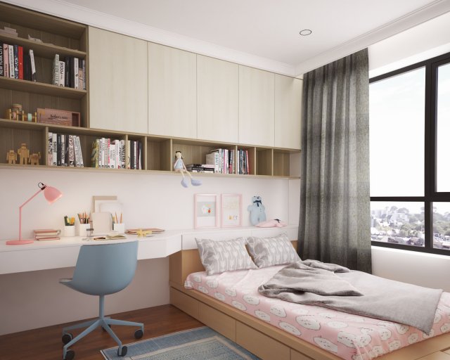 girl bedroom 3D Model .c4d .max .obj .3ds .fbx .stl .blend 
