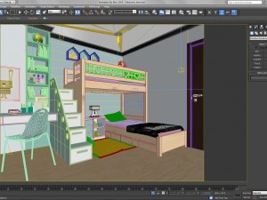 kids bedroom Modello 3D