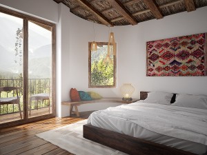 mountain bedroom 3D मॉडल