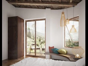 mountain bedroom 3D Model