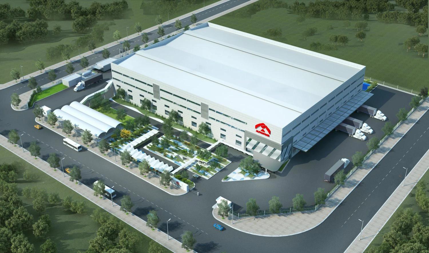 factory landscape 3D Model .c4d .max .obj .3ds .fbx .stl .blend 