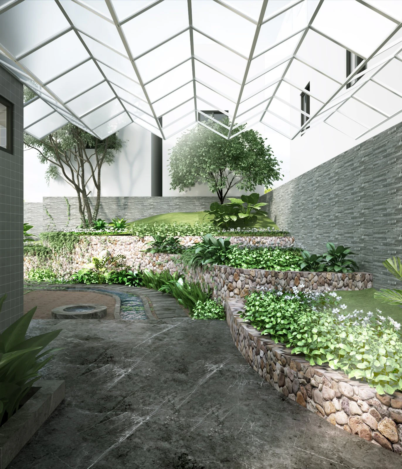 garden for house 3D Model .c4d .max .obj .3ds .fbx .stl .blend