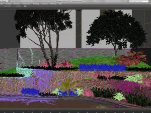 garden for house 3D Model