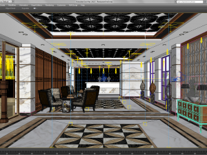 hall restaurant 3Dモデル