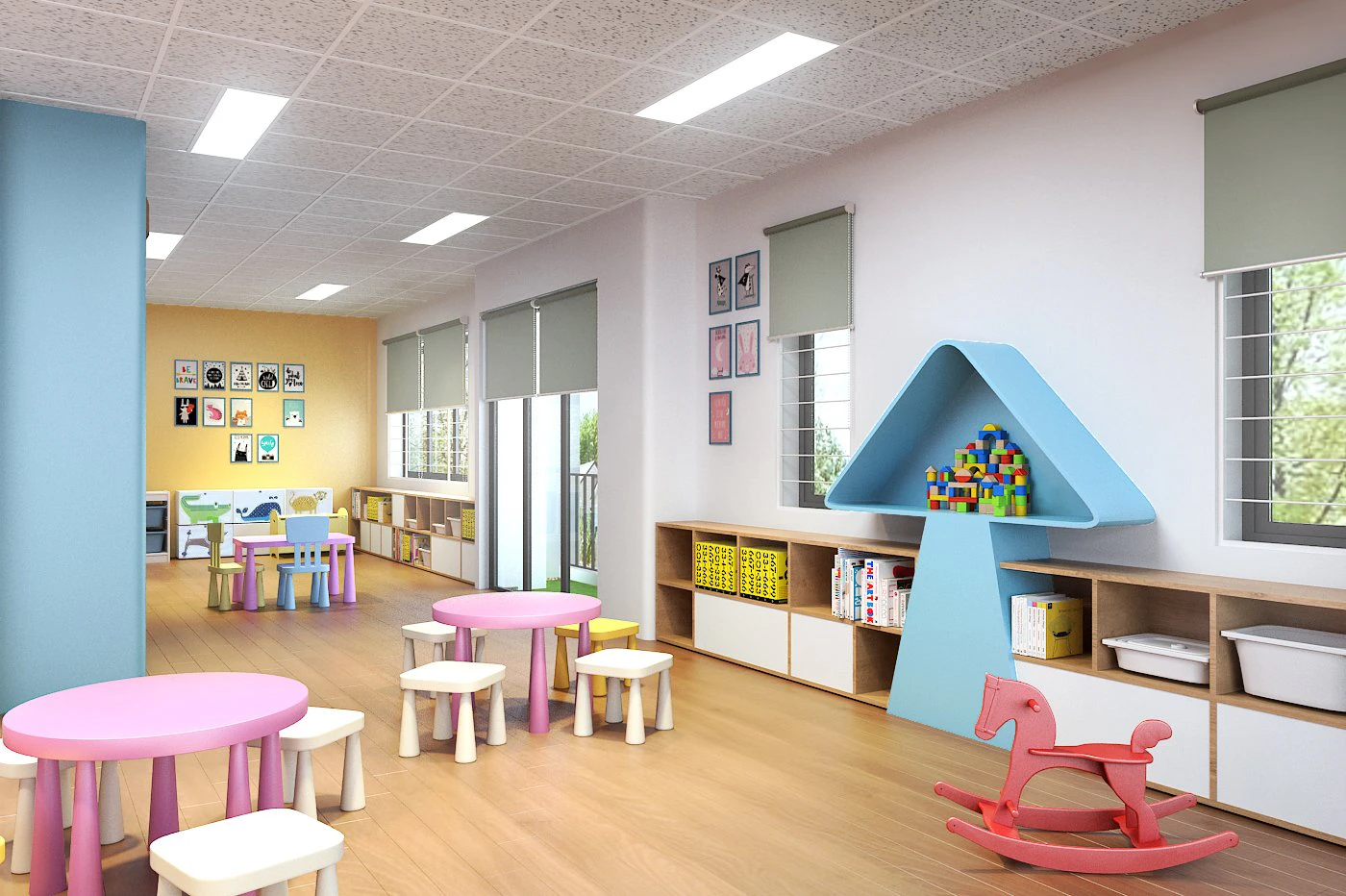 kids classroom 3D Model .c4d .max .obj .3ds .fbx .stl .blend
