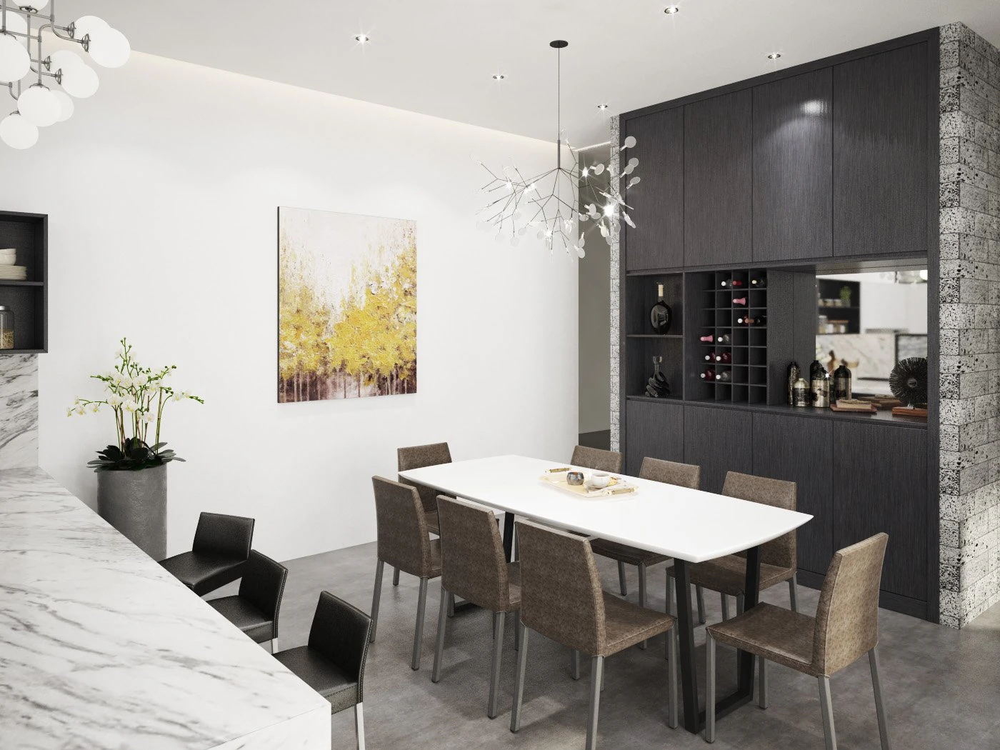 dining room 3D Model .c4d .max .obj .3ds .fbx .stl .blend 