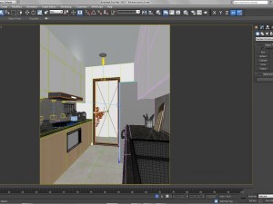 apartment kitchenroom Model 3D