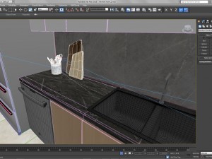 apartment kitchenroom Model 3D