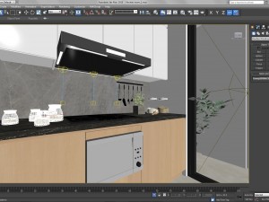 apartment kitchenroom Model 3D